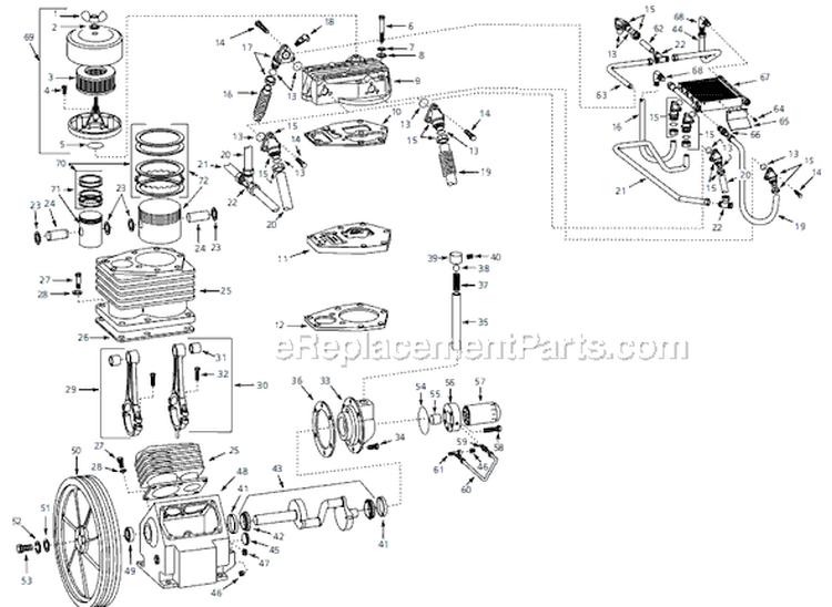 Page B Diagram and Parts List for CI103129HPMS 1997 Campbell Hausfeld Compressor